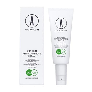 ANGIOPHARM АНТИКУПЕРОЗНЫЙ КРЕМ ДЛЯ СЕБОПРОФИЦИТНОЙ КОЖИ